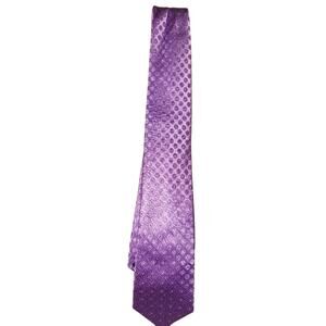 Men's‎ Geoffrey Beene 100% Silk Purple Neck Tie Easter Spring Wedding Careerwear